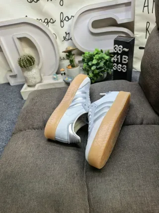 Adidas Gray Brown Low-Top Gum Sole Lifestyle Sneakers 6