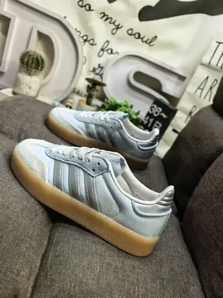 Adidas Gray Brown Low-Top Gum Sole Lifestyle Sneakers 7