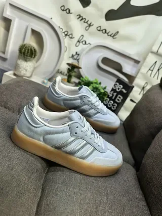 Adidas Gray Brown Low-Top Gum Sole Lifestyle Sneakers 9