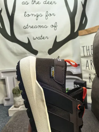 Adidas Gray Orange Low-Top Lace-Up Lifestyle Sneakers 3