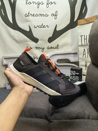Adidas Gray Orange Low-Top Lace-Up Lifestyle Sneakers 5