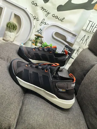 Adidas Gray Orange Low-Top Lace-Up Lifestyle Sneakers 7