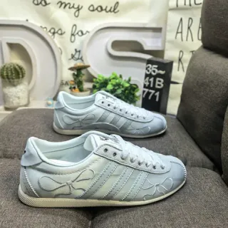 Adidas Gray White Low-Top Metallic Upper Lifestyle Sneakers