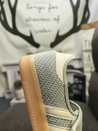 Adidas Green Beige Laceless Strap Closure Mesh And Synthetic Overlay Lifestyle Sneakers 23