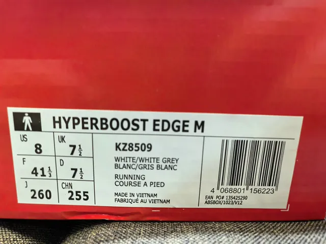 Adidas Hyperboost White Gray Black Running Shoes 2