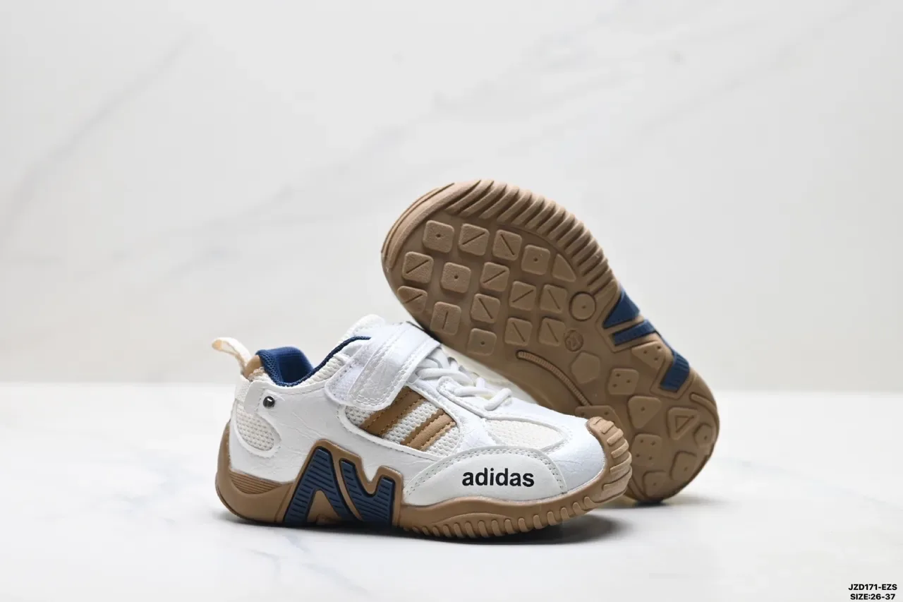 Adidas Kids White Pink Gray Velcro Strap Sneakers 4