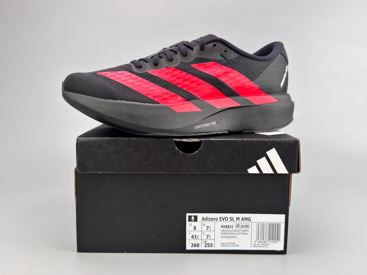 Adidas Lightstrike Pro AMG Black Red Running Shoes 4