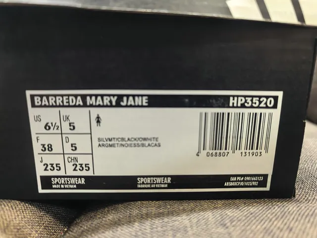 Adidas Mary Jane Shoes Gray Black Laceless Strap-Closure Sneakers 2