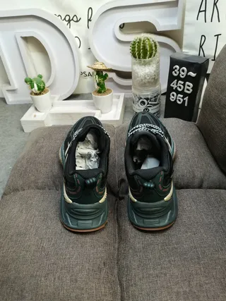 Adidas MTS PRO Dark Green and Beige Chunky Sneakers 9