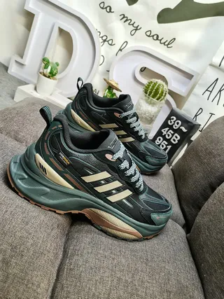 Adidas MTS PRO Dark Green and Beige Chunky Sneakers 10