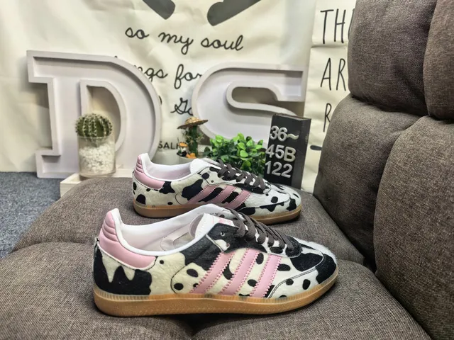 Adidas Multicolor Black Leopard-Print Upper Three-Stripe Overlays Lifestyle Sneakers 21