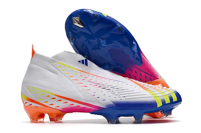 Adidas Multicolores Sans Lacets Coupe Basse Upper Dégradé Sol Ferme Chaussures de Football 2