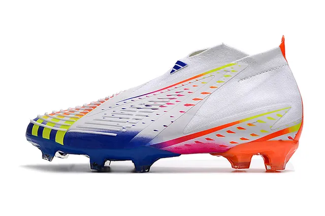 Adidas Multicolores Sans Lacets Coupe Basse Upper Dégradé Sol Ferme Chaussures de Football 12