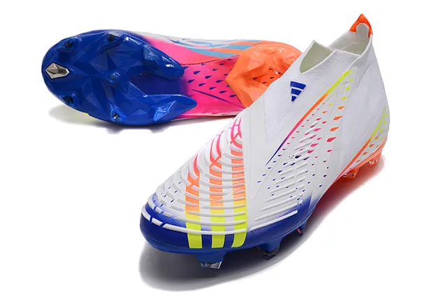 Adidas Multicolores Sans Lacets Coupe Basse Upper Dégradé Sol Ferme Chaussures de Football 13