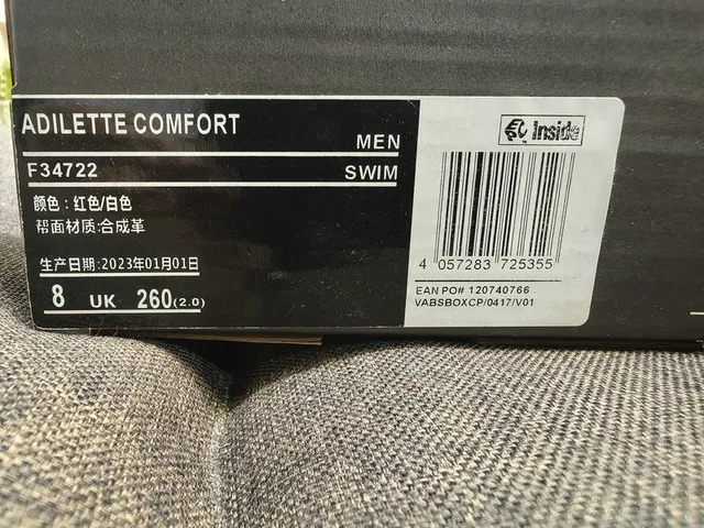 Adidas Navy White Single-Strap Molded EVA Sole Slippers 2