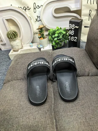 Adidas Navy White Single-Strap Molded EVA Sole Slippers 8