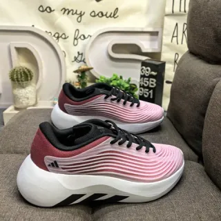 Adidas Pink and Maroon Wave-Upper Lifestyle Sneakers