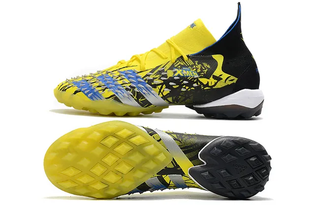 Adidas Predator Accuracy X-Men Chaussures de football jaune bleu pour pelouse artificielle 5