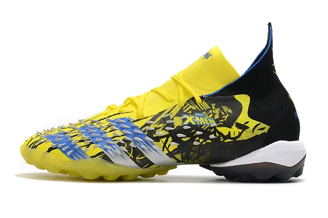 Adidas Predator Accuracy X-Men Chaussures de football jaune bleu pour pelouse artificielle 8