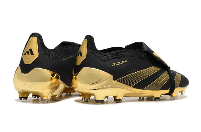 Adidas Predator Black and Metallic Gold Firm-Ground Soccer Shoes 4