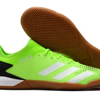 Adidas Predator 绿黑 针孔针织鞋面 橡皮外底 室内足球鞋