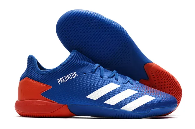 Adidas Predator أخضر أسود الجزء العلوي المثقب من التريكو قاعدة مطاطية أحذية كرة القدم الداخلية 4