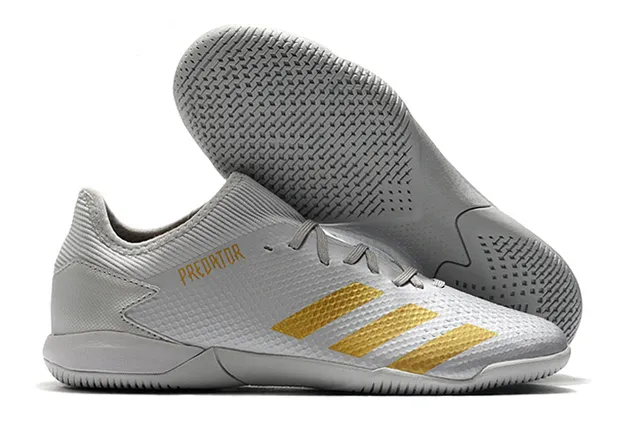 Adidas Predator أخضر أسود الجزء العلوي المثقب من التريكو قاعدة مطاطية أحذية كرة القدم الداخلية 8