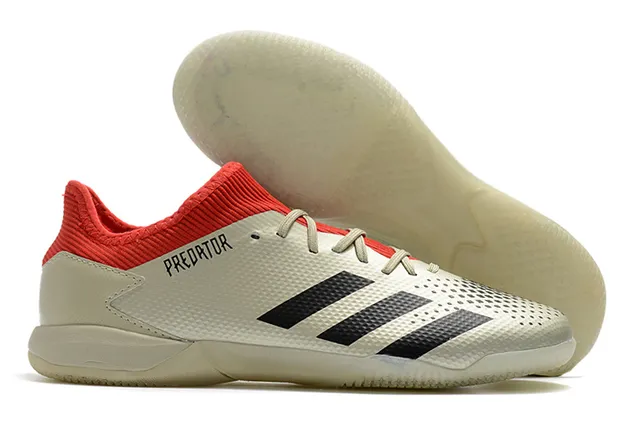 Adidas Predator أخضر أسود الجزء العلوي المثقب من التريكو قاعدة مطاطية أحذية كرة القدم الداخلية 13