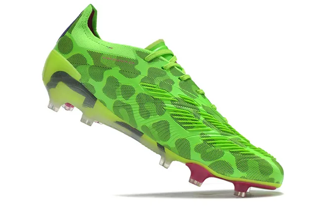 Adidas Predator Green Pink Neon Lime Synthetic Upper Firm-Ground Soccer Shoes 2