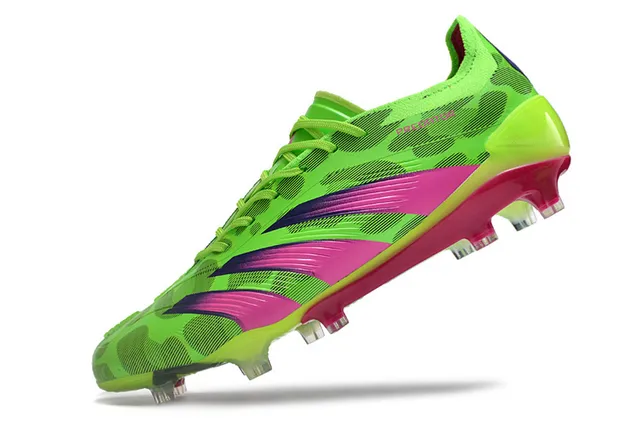 Adidas Predator Green Pink Neon Lime Synthetic Upper Firm-Ground Soccer Shoes 3