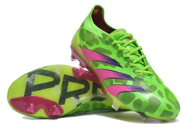 Adidas Predator Green Pink Neon Lime Synthetic Upper Firm-Ground Soccer Shoes 4