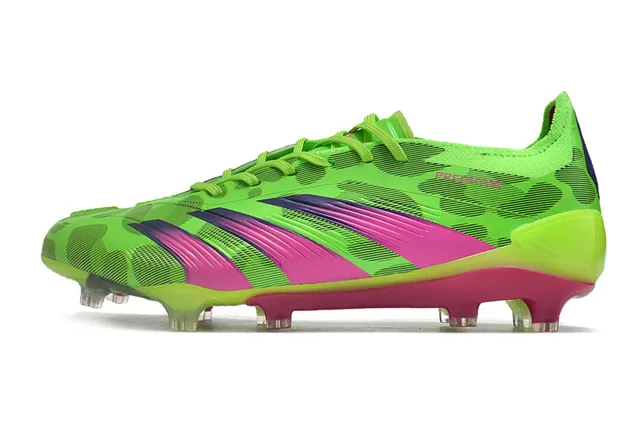Adidas Predator Green Pink Neon Lime Synthetic Upper Firm-Ground Soccer Shoes 7