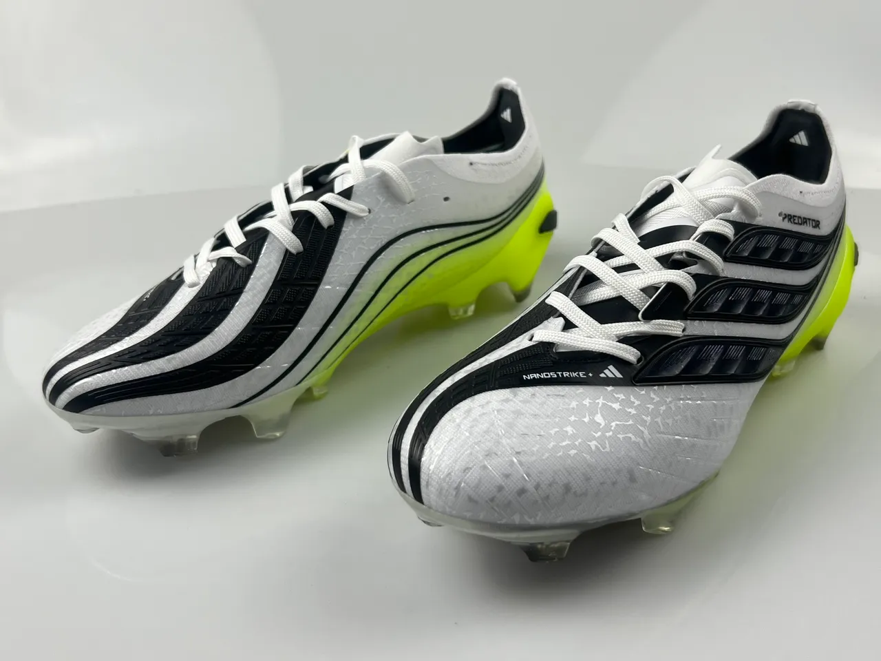 Adidas Predator NanoStrike+ White Black Neon Yellow Firm-Ground Soccer Shoes 2