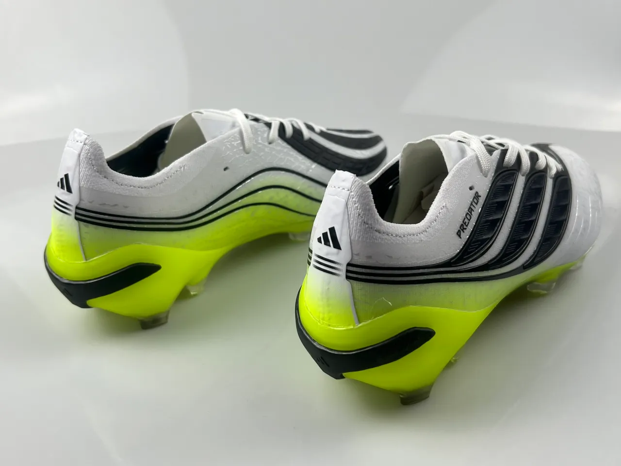 Adidas Predator NanoStrike+ White Black Neon Yellow Firm-Ground Soccer Shoes 3