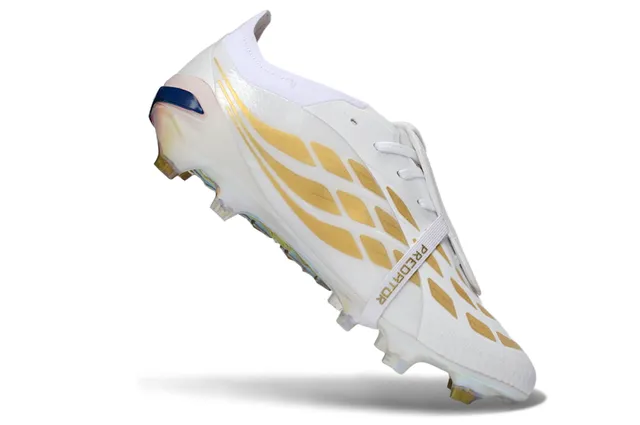 Adidas Predator White Gold Holographic Firm-Ground Soccer Shoes 2