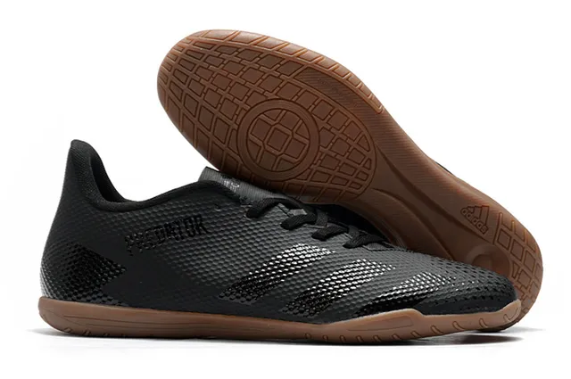Adidas Predator Chaussures de Football Indoor Blanc Orange Empeigne Synthétique Maille Bas 3