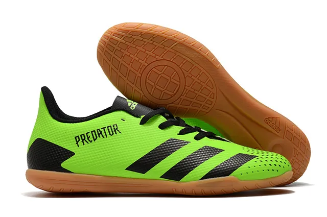 Adidas Predator Chaussures de Football Indoor Blanc Orange Empeigne Synthétique Maille Bas 4