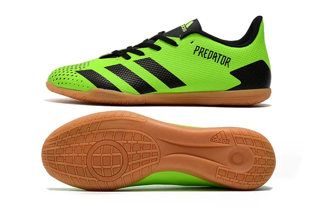 Adidas Predator Chaussures de Football Indoor Blanc Orange Empeigne Synthétique Maille Bas 5