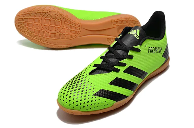 Adidas Predator Chaussures de Football Indoor Blanc Orange Empeigne Synthétique Maille Bas 9