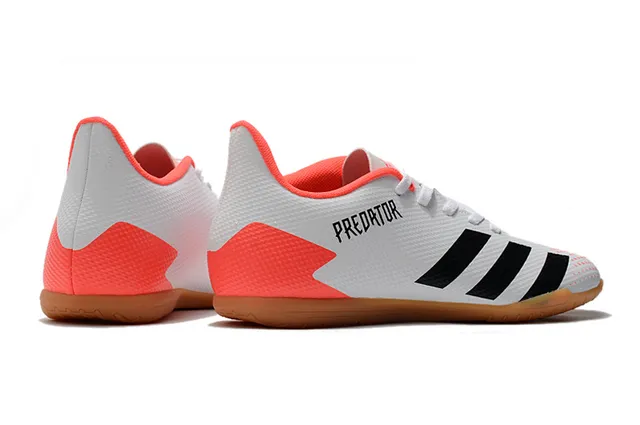 Adidas Predator Chaussures de Football Indoor Blanc Orange Empeigne Synthétique Maille Bas 16