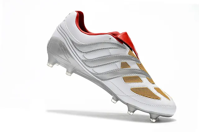 Adidas Predator White Silver Red Gold Firm-Ground Chaussures de football pour terrain ferme 3
