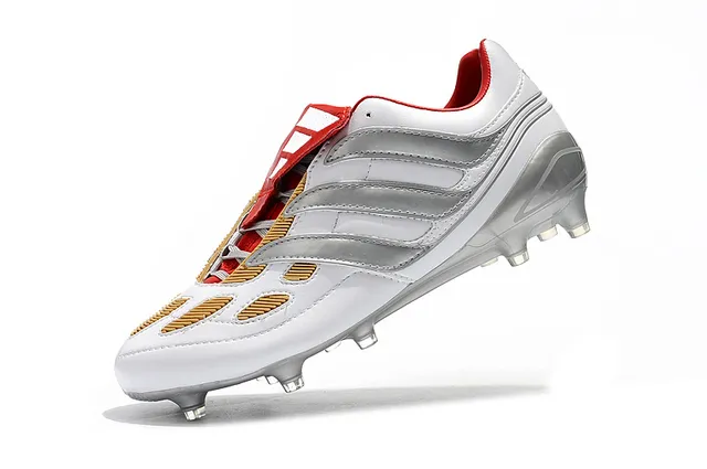 Adidas Predator White Silver Red Gold Firm-Ground Chaussures de football pour terrain ferme 4