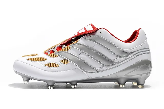 Adidas Predator White Silver Red Gold Firm-Ground Chaussures de football pour terrain ferme 5