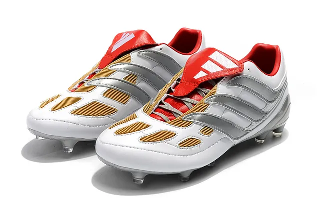 Adidas Predator White Silver Red Gold Firm-Ground Chaussures de football pour terrain ferme 6