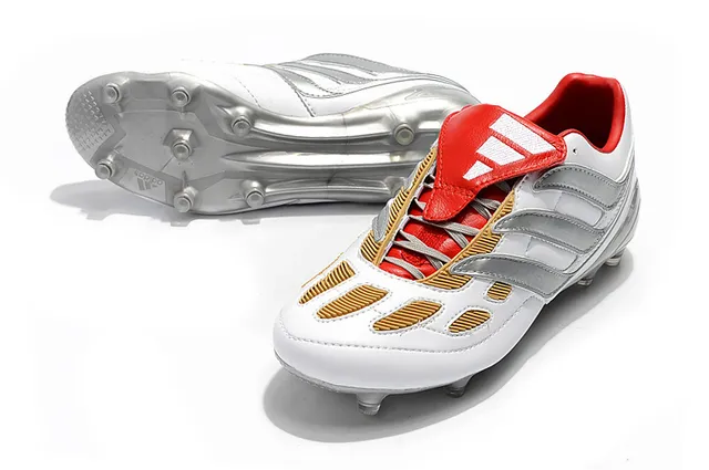 Adidas Predator White Silver Red Gold Firm-Ground Chaussures de football pour terrain ferme 8