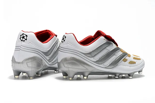 Adidas Predator White Silver Red Gold Firm-Ground Chaussures de football pour terrain ferme 10