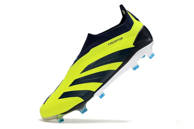 Adidas Predator Yellow Navy Neon And Sock-Fit Upper Firm-Ground Soccer Shoes 6