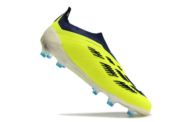 Adidas Predator Yellow Navy Neon And Sock-Fit Upper Firm-Ground Soccer Shoes 7