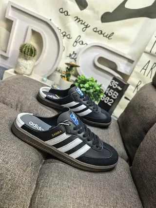 Adidas Samba Black and White Lifestyle Sneakers 9