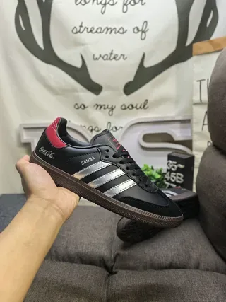 Adidas Samba Black Red Silver Lifestyle Sneakers 5